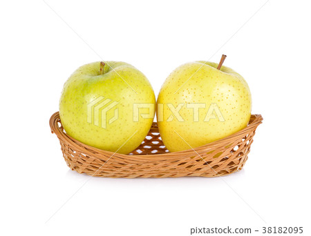 fresh Japanese Toki apples in bamboo basket fresh Japanese Toki apples in bamboo basket 38182095