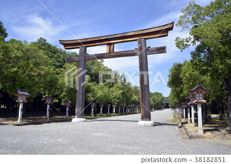 篠原神宮的鳥居 照片素材 圖片 圖庫