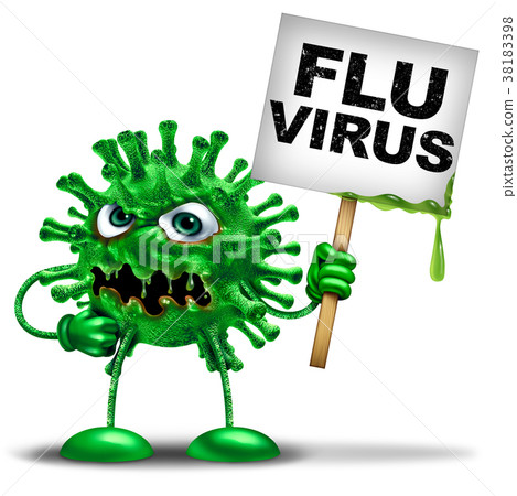 flu virus-插图素材 [38183398] - pixta图库