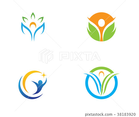 Human character logo sign Human character logo sign 38183920