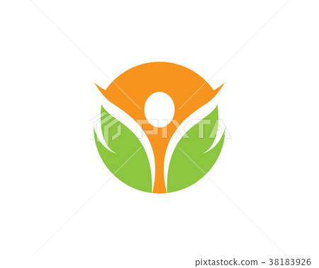 Human character logo sign Human character logo sign 38183926