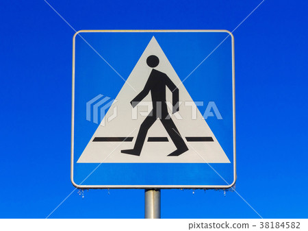 Crosswalk road sign Crosswalk road sign 38184582