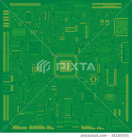 Image illustration of foundation and circuit Image illustration of foundation and circuit 38185055