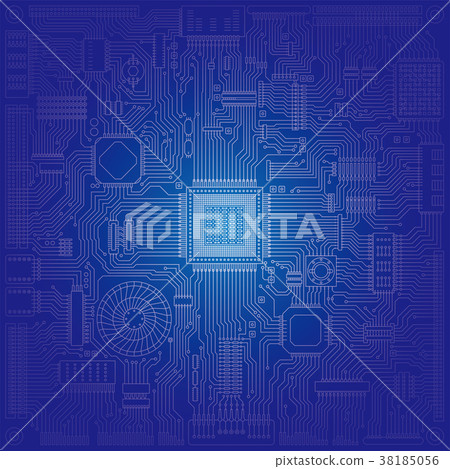 基礎和電路的圖像例證 38185056