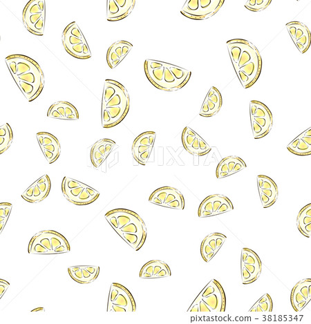 Vector seamless pattern with fresh citrus fruit - Stock Illustration ...