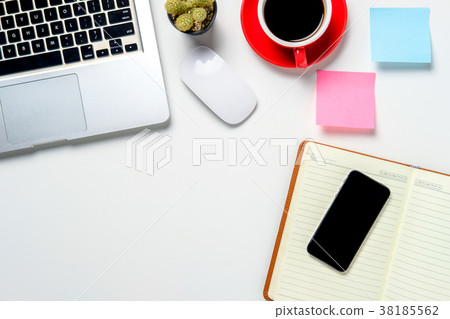 Office desktop with supplies. Office desktop with supplies. 38185562
