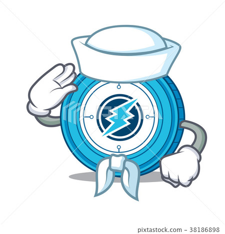 Sailor Electroneum coin chracter cartoon Sailor Electroneum coin chracter cartoon 38186898