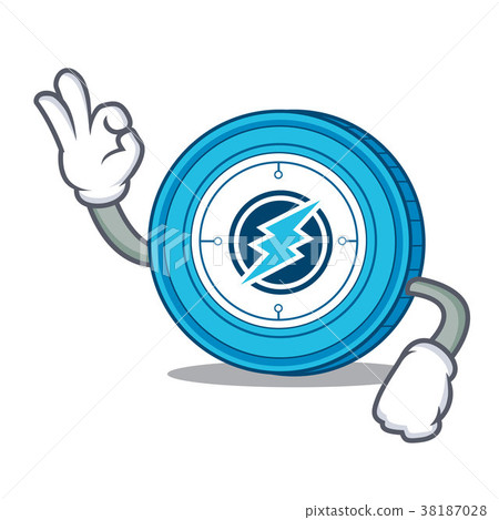 Okay Electroneum coin chracter cartoon 38187028
