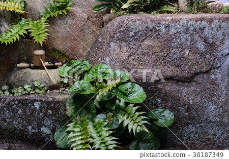 Garden stone and water view Garden stone and water view 38187349