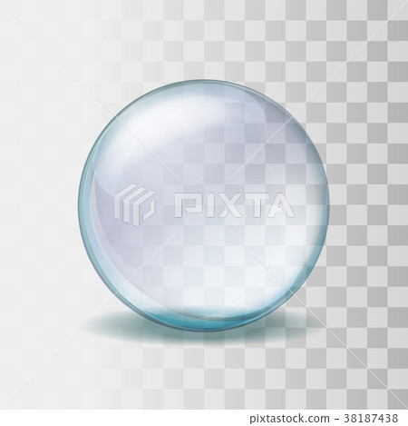 Realistic transparent glass sphere illustration Realistic transparent glass sphere illustration 38187438