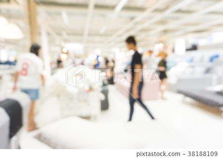 Abstract blurred furniture store people background 38188109