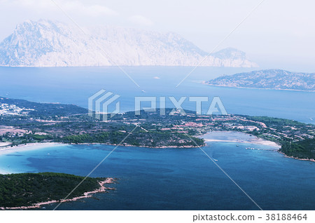 aerial View of coast of San Teodoro, Sardinia aerial View of coast of San Teodoro, Sardinia 38188464