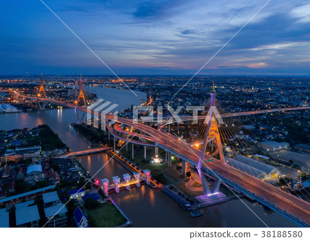 Bangkok Expressway and Highway top view 38188580
