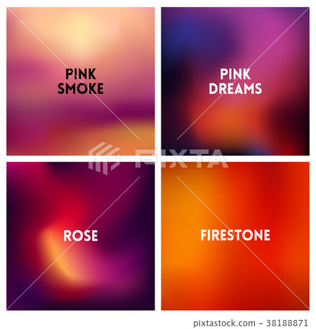 Abstract vector red pink blurred background set 4 38188871