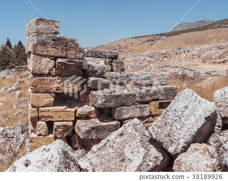 Hierapolis City Ruin in Turkey in Pamukkale. Hierapolis City Ruin in Turkey in Pamukkale. 38189926