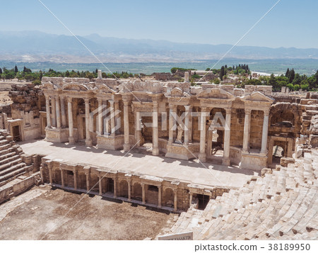 Hierapolis City Ruin in Turkey in Pamukkale. Hierapolis City Ruin in Turkey in Pamukkale. 38189950