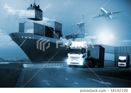 Transportation, import-export logistics concept Transportation, import-export logistics concept 38192198