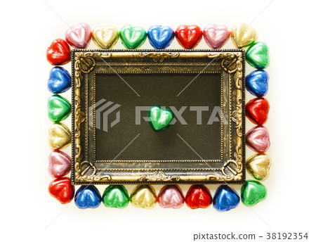 畫框和五顏六色的心臟 38192354