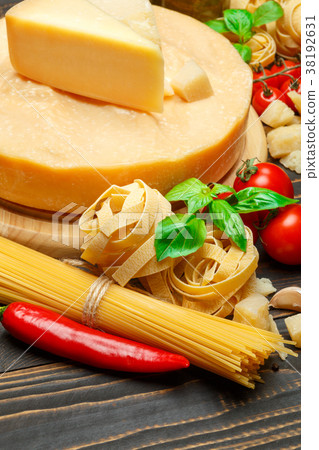 Traditional Italian parmesan or parmigiano cheese 38192631