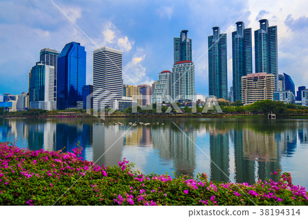 city view at Benjakitti Park, Bangkok, Thailand city view at Benjakitti Park, Bangkok, Thailand 38194314
