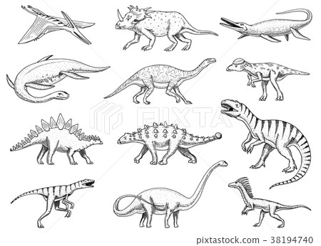 Dinosaurs set, Tyrannosaurus rex, Triceratops 38194740