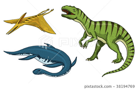 Dinosaurs Tyrannosaurus rex, elasmosaurus 38194769