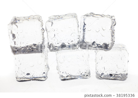 ice cubes on white background. ice cubes on white background. 38195336