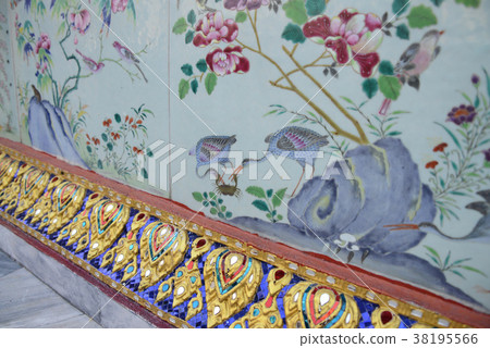 Thailand Royal Palace Wat Phra Kaew (Tiles of the Temple of the Emerald Buddha) Thailand Royal Palace Wat Phra Kaew (Tiles of the Temple of the Emerald Buddha) 38195566