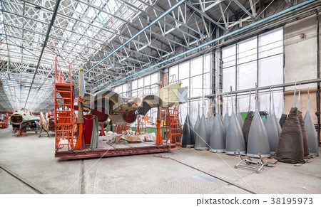 Aviation factory of military aircraft 38195973