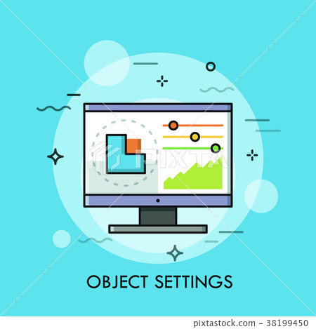 Interface of graphic editor program with graph and - Stock Illustration ...