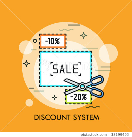 Concept of shopping discount system, sale 38199493
