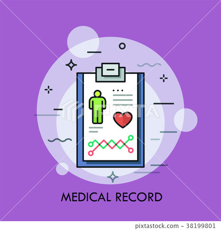 Tablet or writing pad with patient diagnosis 38199801