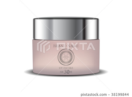 Face Cream Brown Beige Jar. Realistic blank Face Cream Brown Beige Jar. Realistic blank 38199844