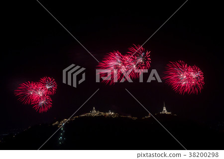 Colorful firework festival on Phra Nakhon Khiri Colorful firework festival on Phra Nakhon Khiri 38200298