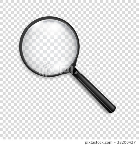 Photo-realistic vector 3d black magnifying glass 38200427