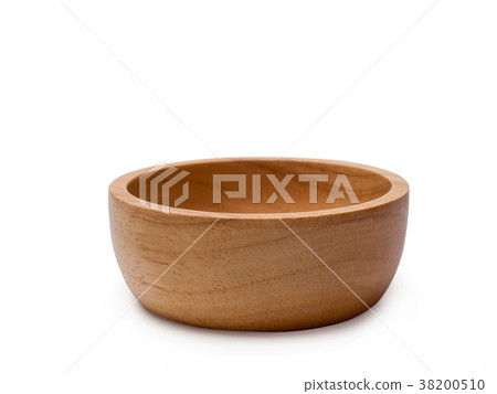 Wooden bowl isolated on white background. Wooden bowl isolated on white background. 38200510