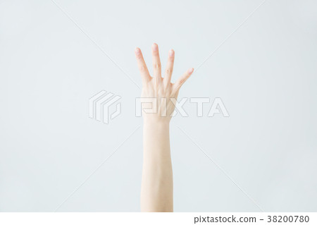 [With clipping path] 4 hand signs 38200780