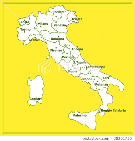 Map of Italy with red background. Italy map with 38201730
