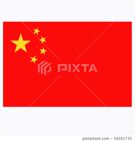 Bright background with flag of China. 38201735