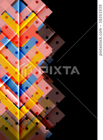 Color arrows on black background 38201939