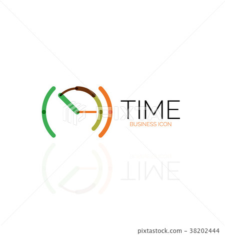 Vector abstract logo idea, time concept or clock 38202444
