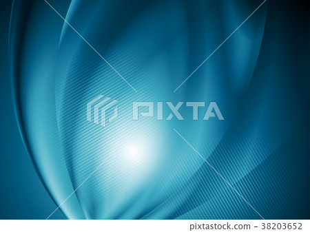 Dark blue abstract smooth blurred waves background - Stock Illustration ...