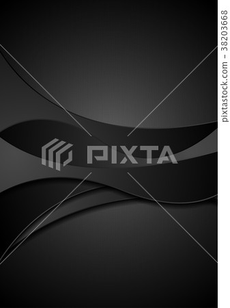 Black corporate abstract wavy background - Stock Illustration [38203668 ...