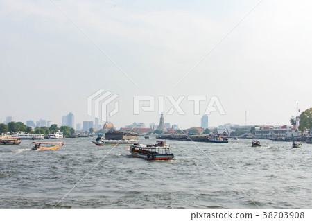 Landscape, cityscape from Thailand, Bangkok, Chao Phraya River Landscape, cityscape from Thailand, Bangkok, Chao Phraya River 38203908