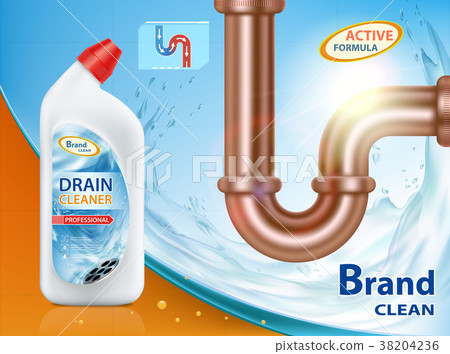 bottle with drain cleaner 38204236