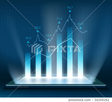 Stock market data on the smartphone Stock market data on the smartphone 38204262