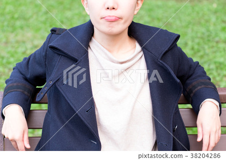 Displeased face woman 38204286