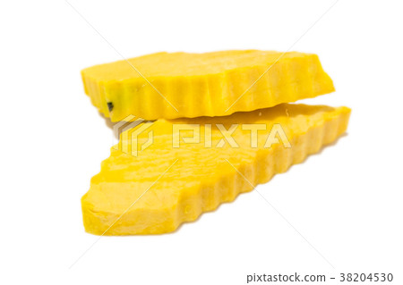 Pumpkin slices isolated on white background Pumpkin slices isolated on white background 38204530