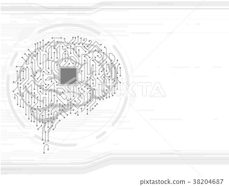 ackground with the human brain 38204687