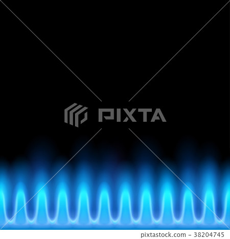 stove with burning gas 38204745